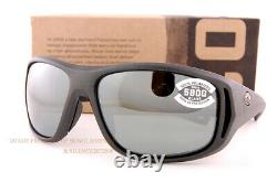 New Costa Del Mar Sunglasses Montauk Matte Gray Silver Mirror 580G Polarized