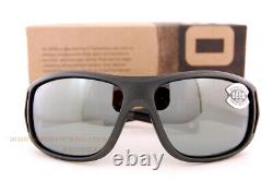 New Costa Del Mar Sunglasses Montauk Matte Gray Silver Mirror 580G Polarized