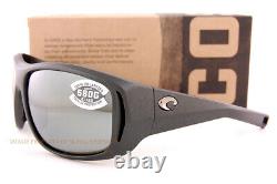 New Costa Del Mar Sunglasses Montauk Matte Gray Silver Mirror 580G Polarized