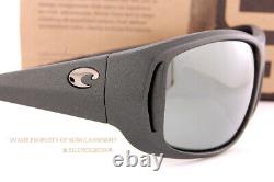 New Costa Del Mar Sunglasses Montauk Matte Gray Silver Mirror 580G Polarized