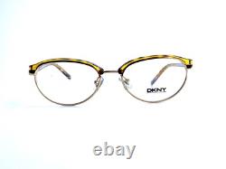 New DKNY Silver Metal Tortoise Oval Half Rim Eyeglasses DY5623 1001 51 17 135