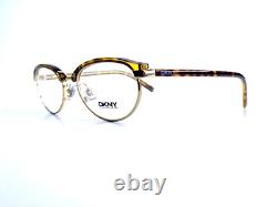 New DKNY Silver Metal Tortoise Oval Half Rim Eyeglasses DY5623 1001 51 17 135