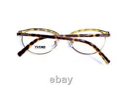 New DKNY Silver Metal Tortoise Oval Half Rim Eyeglasses DY5623 1001 51 17 135