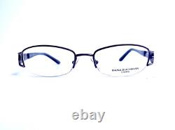 New Dana Buchman Purple Silver Metal Half Rim Oval Glasses Madalena WI 50 18 133