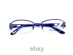 New Dana Buchman Purple Silver Metal Half Rim Oval Glasses Madalena WI 50 18 133