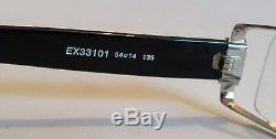 New Exte Ex33101 Eyeglasses, Color Black/silver, Full Rim, 54/17/135 Mm, Italy