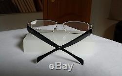 New Exte Ex33101 Eyeglasses, Color Black/silver, Full Rim, 54/17/135 Mm, Italy