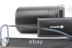 New Ic! Berlin Taku Chrome Gunmetal Silver Authentic Eyeglasses 51-21