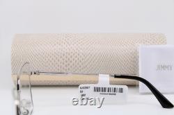New Jimmy Choo Jc 2007 3002 Silver Black Gunmetal Authentic Eyeglasses 53-16