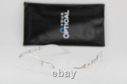 New Line Art Charmant Xl2012 Wg Silver Crystals Ivory Authentic Eyeglasses 51-17