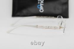 New Line Art Charmant Xl2012 Wg Silver Crystals Ivory Authentic Eyeglasses 51-17