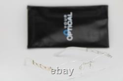 New Line Art Charmant Xl2012 Wg Silver Crystals Ivory Authentic Eyeglasses 51-17