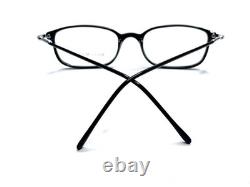 New Mario Martinelli Black Rectangular Glasses Silver Accents Quest 47 19 140