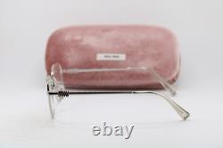 New Miu Miu Vmu 50w 1bc-1o1 Silver Clear Authentic Eyeglasses 51-19