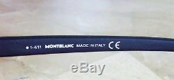 New Mont Blanc Eyeglasses Frame Half Rim Silver Black Glasses ws case Great Gift