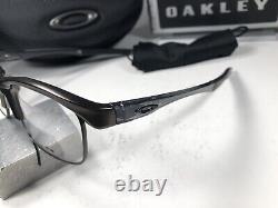 New Oakley Crosslink Float 3220-0256 Eyeglasses Pewter 56/17/143 + Case