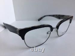 New PRADA VPR 3R0 ROK-1O1 52mm Black Silver Clubmaster Eyeglasses Frame
