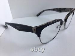 New PRADA VPR 3R0 ROK-1O1 52mm Black Silver Clubmaster Eyeglasses Frame