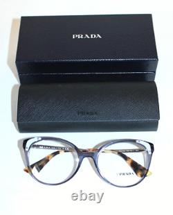 New PRADA Women's EYEGLASSES Frames, VPR-12U, Transparent Grey, Silver 53-18-140