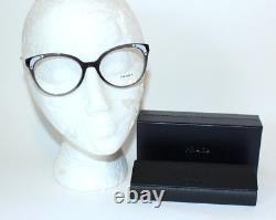 New PRADA Women's EYEGLASSES Frames, VPR-12U, Transparent Grey, Silver 53-18-140