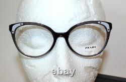 New PRADA Women's EYEGLASSES Frames, VPR-12U, Transparent Grey, Silver 53-18-140