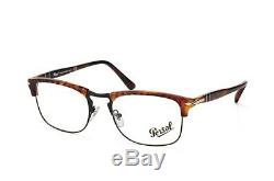 New Persol Eyeglasses 8359/V 108 Caffe/Silver Full Rim Optical Frame 51mm