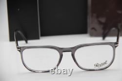 New Persol P 3339-v 1196 Clear Grey Silver Authentic Frames Eyeglasses 56-20