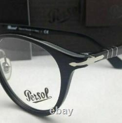 New Persol? Reading Glasses 3107-V 95 47-22 Black & Silver Frames Readers