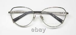 New Philipp Plein Vpp035s Eyewear Italy Cat Eye Womens 57-17-135 Full-rim Silver