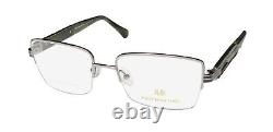 New Pier Martino 5736 Eyewear Metal & Plastic Designer Half-rim Silver C3 Italy