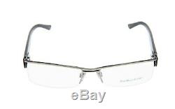 New Polo Ralph Lauren PH1058 9002 Black Half Rim Eyeglasses RX Frames 54mm Italy