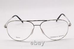 New Porsche Design P'8355 C Silver Black Metal Authentic Frames Eyeglasses 59-12