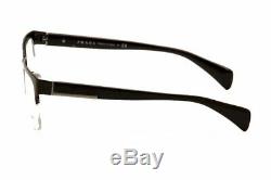 New Prada VPR66Q 7AX-1O1 Black Half Rim RX Prescription Eyeglasses 52 mm Italy