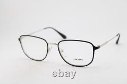 New Prada Vpr 58x 524-1o1 Matte Black Silver Authentic Eyeglasses 52-18
