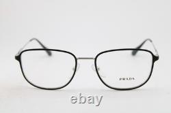 New Prada Vpr 58x 524-1o1 Matte Black Silver Authentic Eyeglasses 52-18