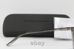 New Prodesign Denmark 3641 C. 6032 Black Clear Silver Authentic Eyeglasses 50-20