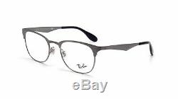 New Ray-Ban RB6346 2553 Silver Half Rim RX Prescription Eyeglasses 50mm Italy
