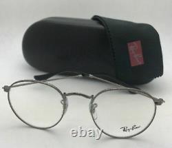 New Ray-Ban Reading Glasses RB 3447-V 2620 47-21 Gunmetal Round Frames Readers