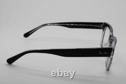 New Ray-ban Rb 5388 Jeffrey 2034 Black Clear Silver Authentic Eyeglasses 53-20