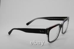 New Ray-ban Rb 5388 Jeffrey 2034 Black Clear Silver Authentic Eyeglasses 53-20