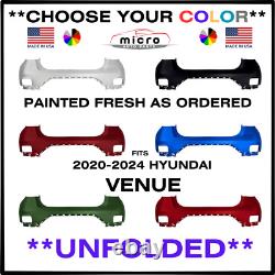 New Rear Bumper For 2020-2024 Hyundai Venue Painted Choose Your Color Hy1114107