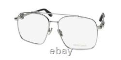 New Roberto Cavalli Vrc028 Glasses Mens Plastic 0579 Oversized Silver Full-rim