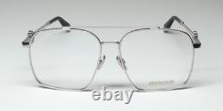 New Roberto Cavalli Vrc028 Glasses Mens Plastic 0579 Oversized Silver Full-rim