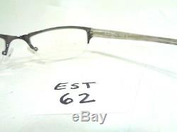 New Rough Justice Eyeglass Frame Cheater Half Rim Silver Fox Women's (EST-62)