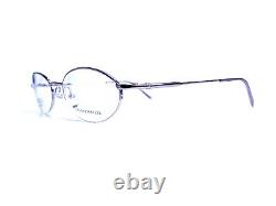 New Safilo Silver Metal Half Rim Oval Eyeglasses Italy 4088 2N2 49 18 135