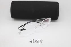 New Silhouette 7690 00 6050 Silver Black Titanium Authentic Eyeglasses 52-19