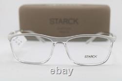 New Starck Eyes Sh2037 0002 Silver Clear Fade Authentic Eyeglasses 56-17