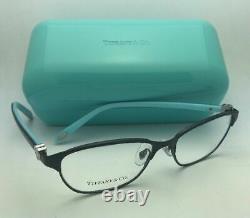 New TIFFANY & CO. Eyeglasses TF 1072 6007 51-15 Black & Blue Frame Silver Hearts