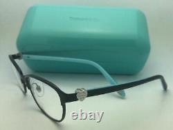 New TIFFANY & CO. Eyeglasses TF 1072 6007 51-15 Black & Blue Frame Silver Hearts