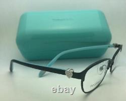 New TIFFANY & CO. Eyeglasses TF 1072 6007 51-15 Black & Blue Frame Silver Hearts